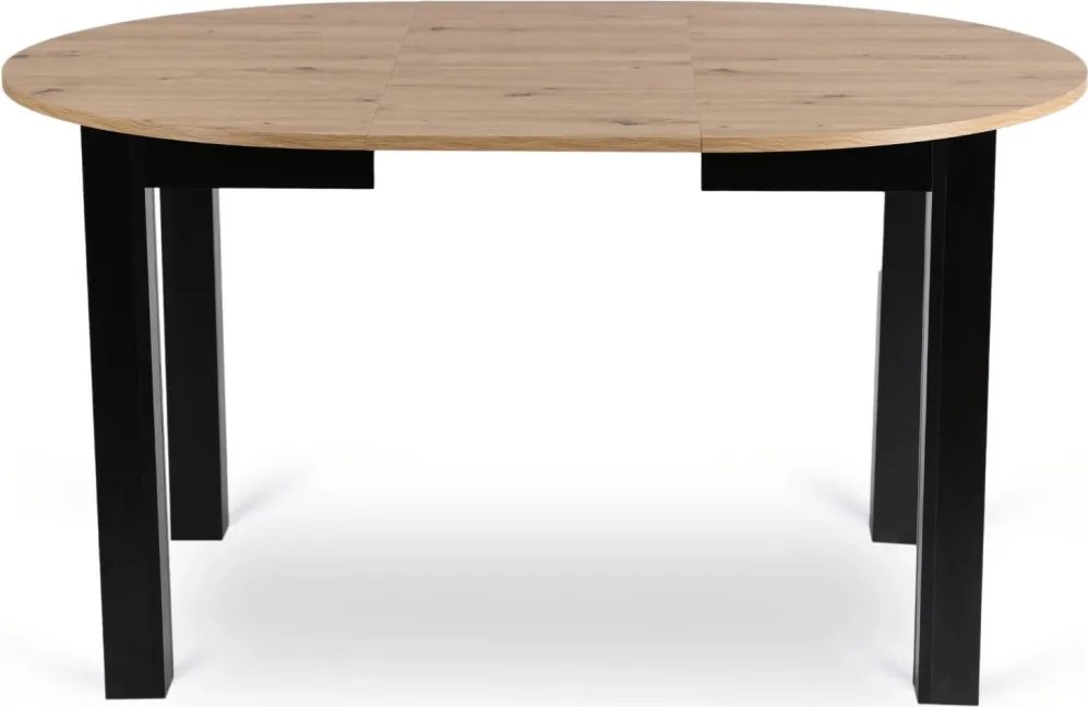 szett étkezőasztal HARRY 102-142 cm artisan tölgy/fekete és 6 szék PERU fekete
