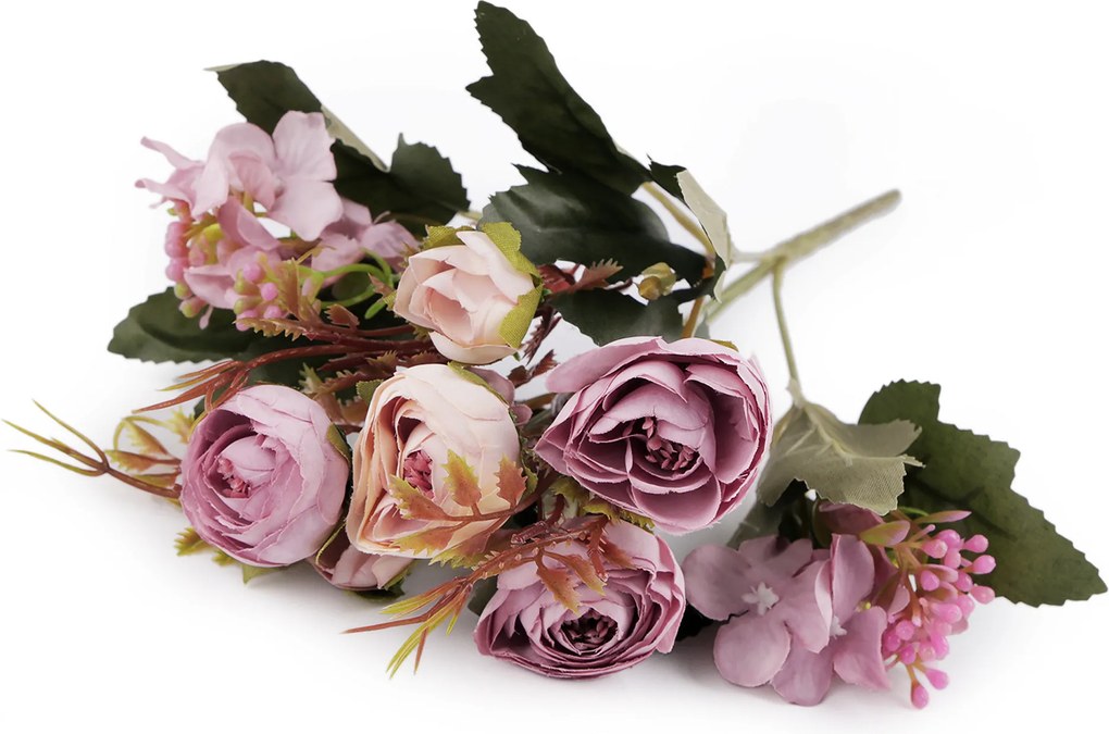 Mesterséges boglárka peonie csokor régi rózsa repedés 4