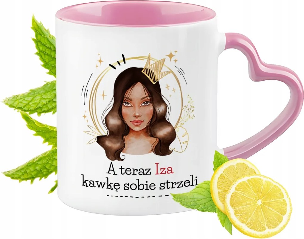 Iza Bögre Rózsaszín Szív Alakú Füllel Kávé Ajándék