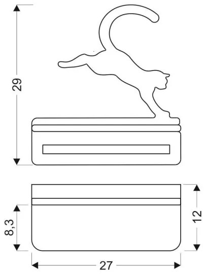 LED gyerekszoba falilámpa polccal JUMPING CAT LED/5W/230V