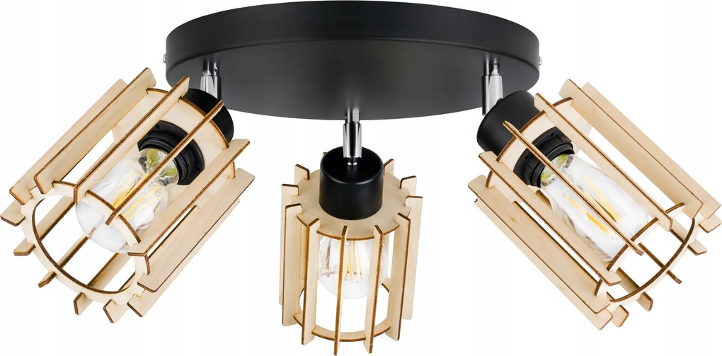 Függő Lámpa plafon mennyezeti csillár Loft Fa