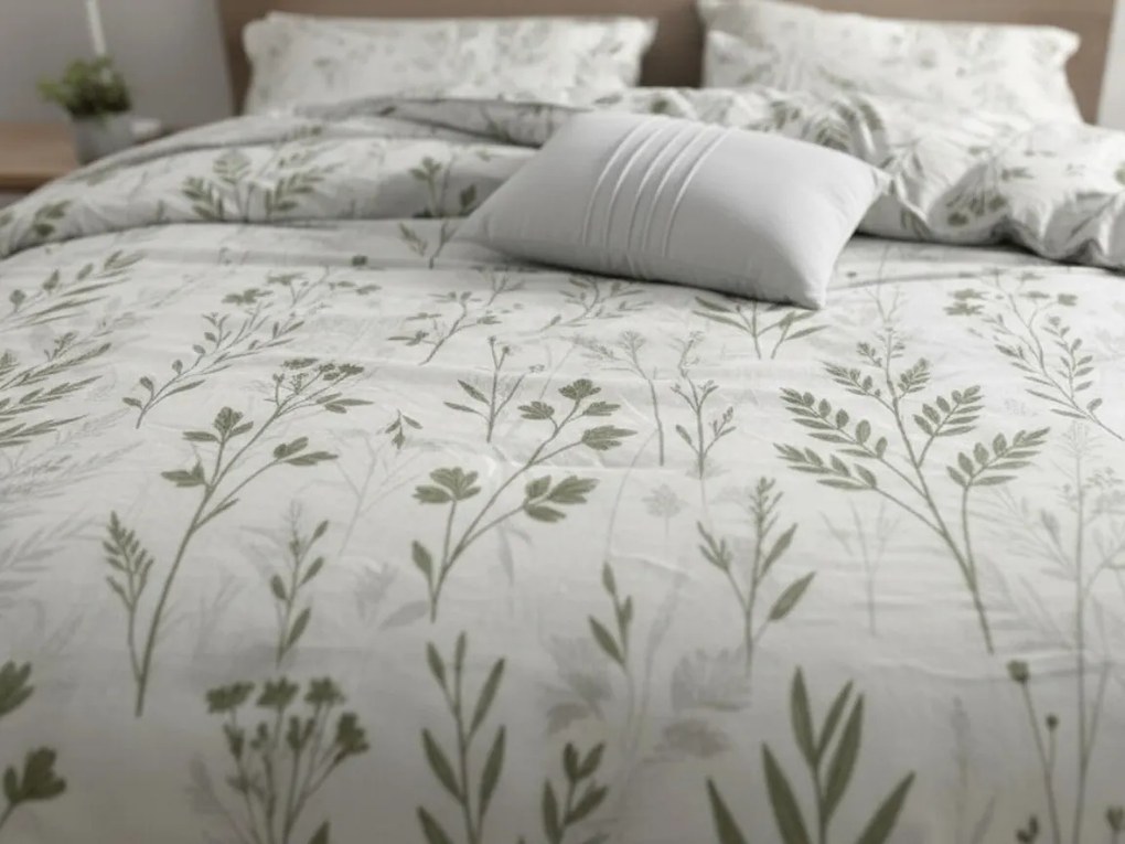 Renforcé pamut ágyneműhuzat LEAFORA fehér Ágyneműhuzat mérete: 70 x 90 cm | 140 x 200 cm