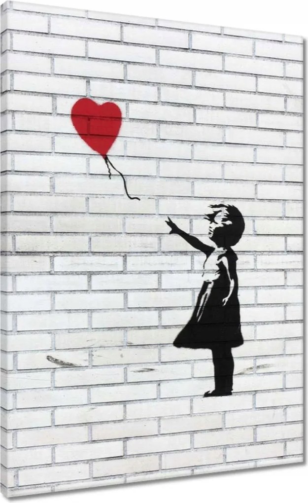 Vászonkép 50x70 Banksy Lány léggömb