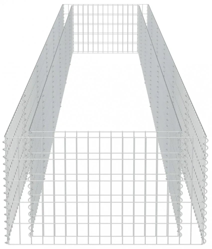 horganyzott acél gabion magaságyás 540 x 90 x 50 cm