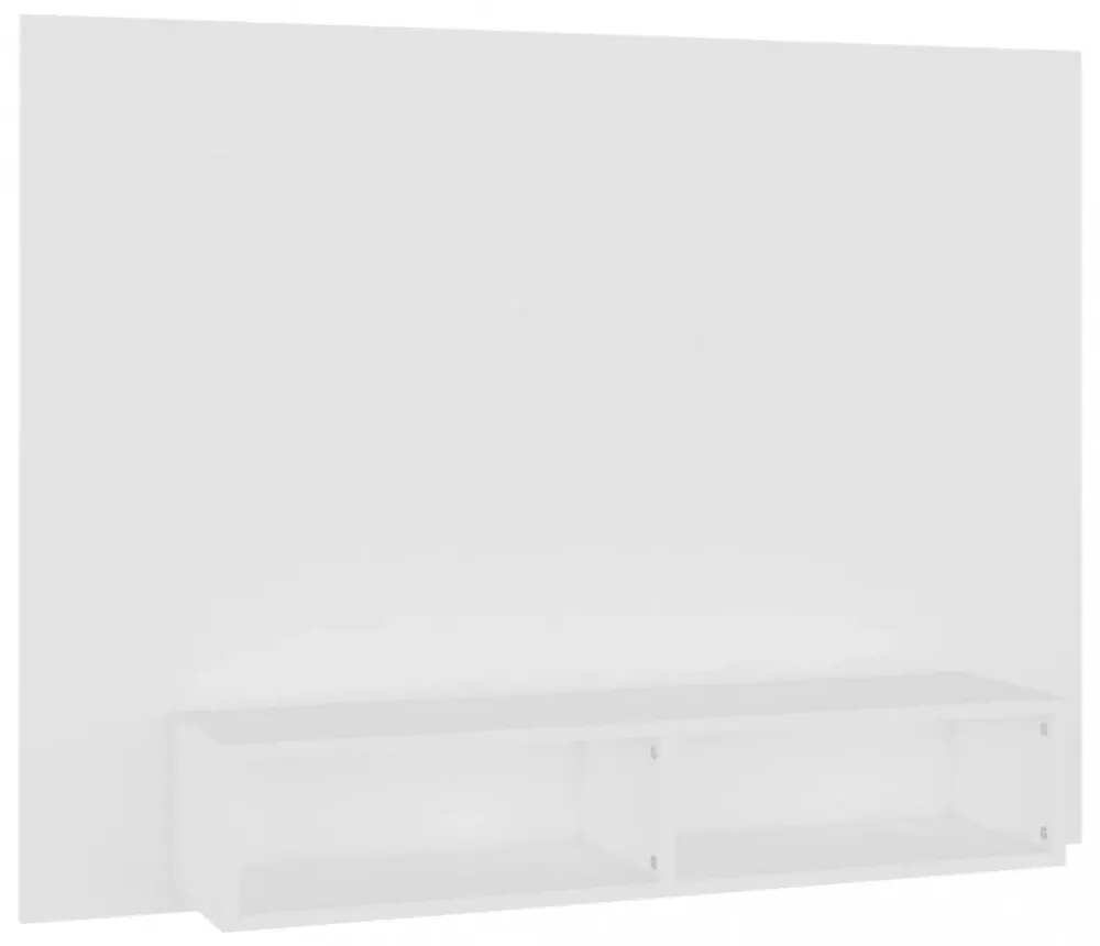 fehér szerelt fa fali TV-szekrény 120 x 23,5 x 90 cm