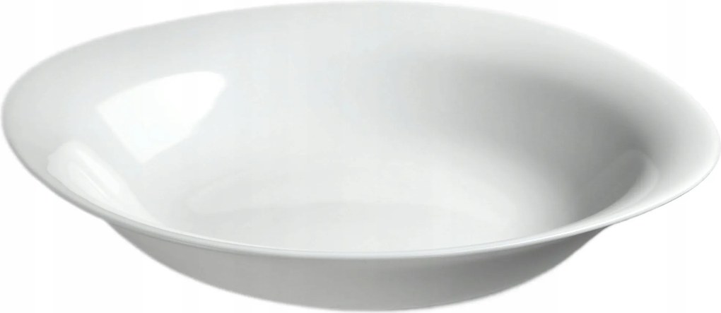 Ebédlő Tányér Mély 23 cm Leveshez Fehér Üveg Nagy Üveg Tányérok