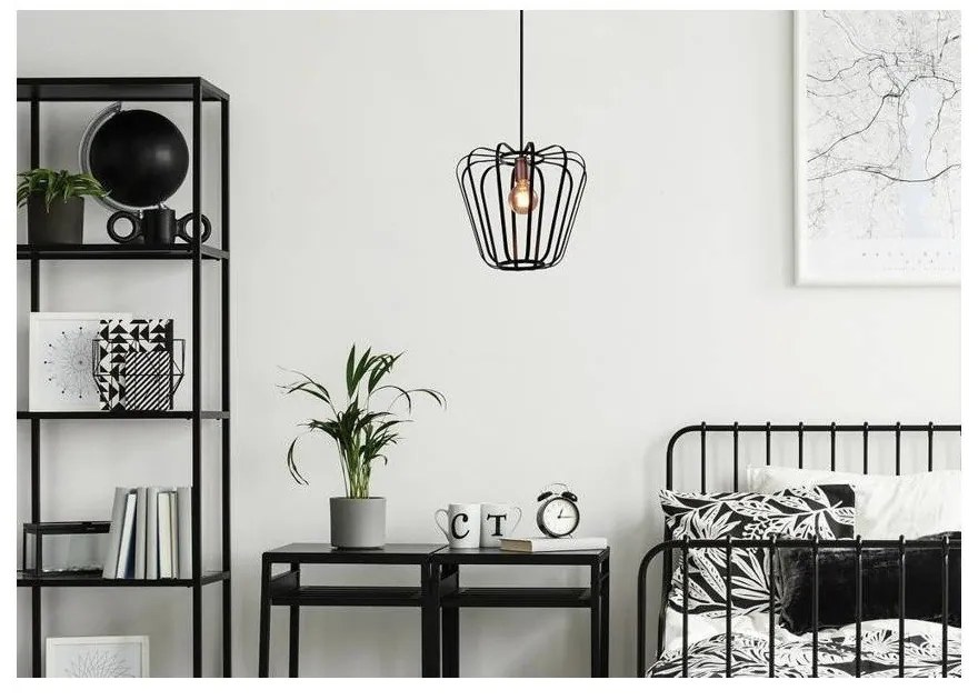 Fekete fém függőlámpa ø 35 cm Jonas – Candellux Lighting