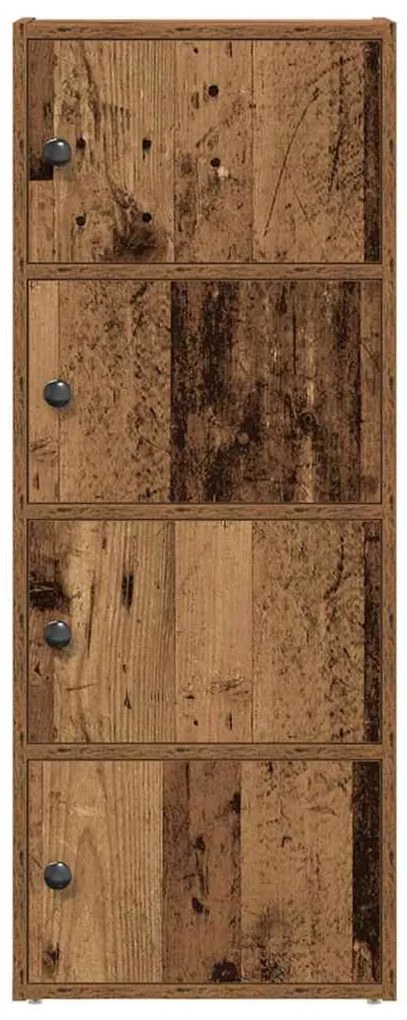 antik fa színű szerelt fa könyvespolc 40x24x102 cm