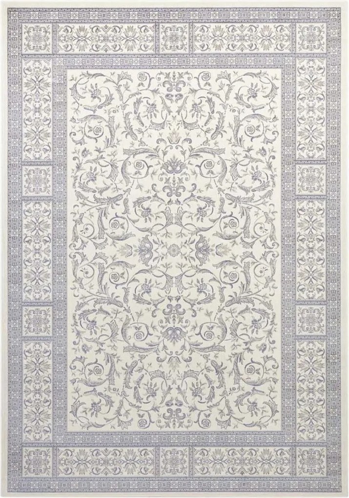 Szőnyeg 160x230 nappaliba,hagyományos klasszikus kék-krém minta