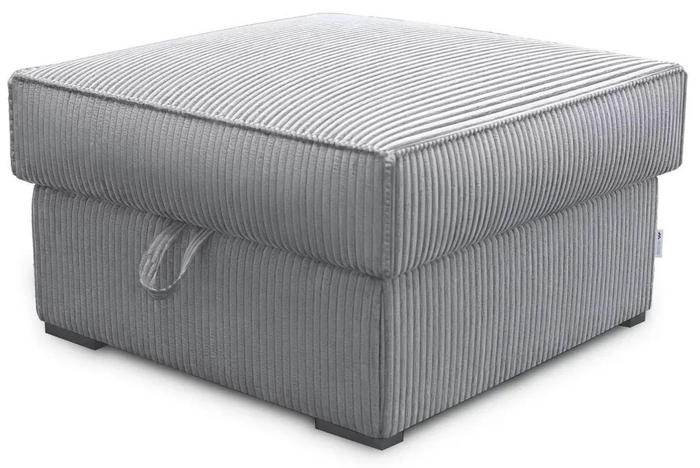 Világosszürke SMART COSARO tárolós puff, 65x65 cm