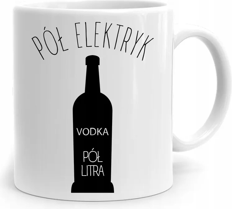 Ajándék Bögre Villanyszerelőnek Fél Liter Mező Villanyszerelő Nyomtatott Fotóval