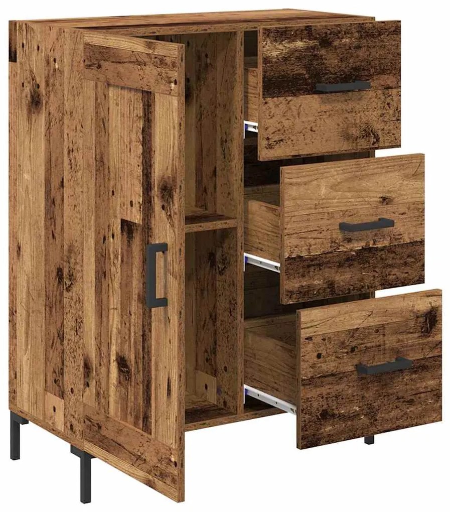 Széf fiókkal Régi fa 69.5 x 34 x 90 cm Faanyag