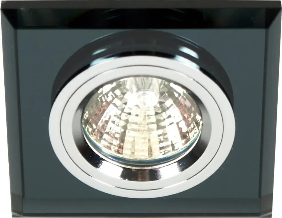 Lámpatest süllyesztett spot szögletes fekete üveg Candellux