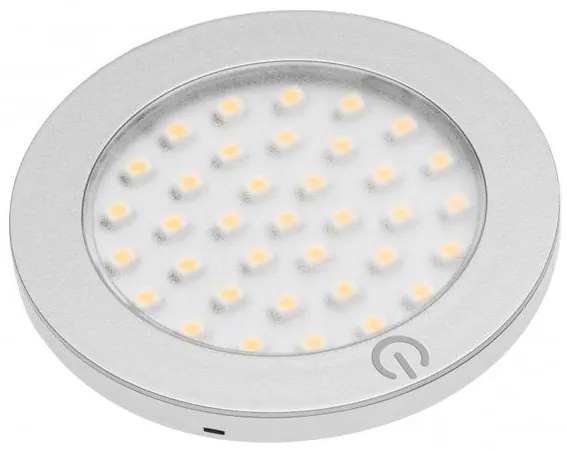 LED Lámpatest, CASTELLO meleg fehér, 67mm, felületre szerelhető, 12V, 180lm, 2,8W, kábellel, csatlakozóval, érintő kapcsolóval