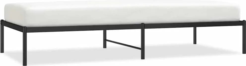 vidaXL fekete fém ágykeret 90 x 200 cm