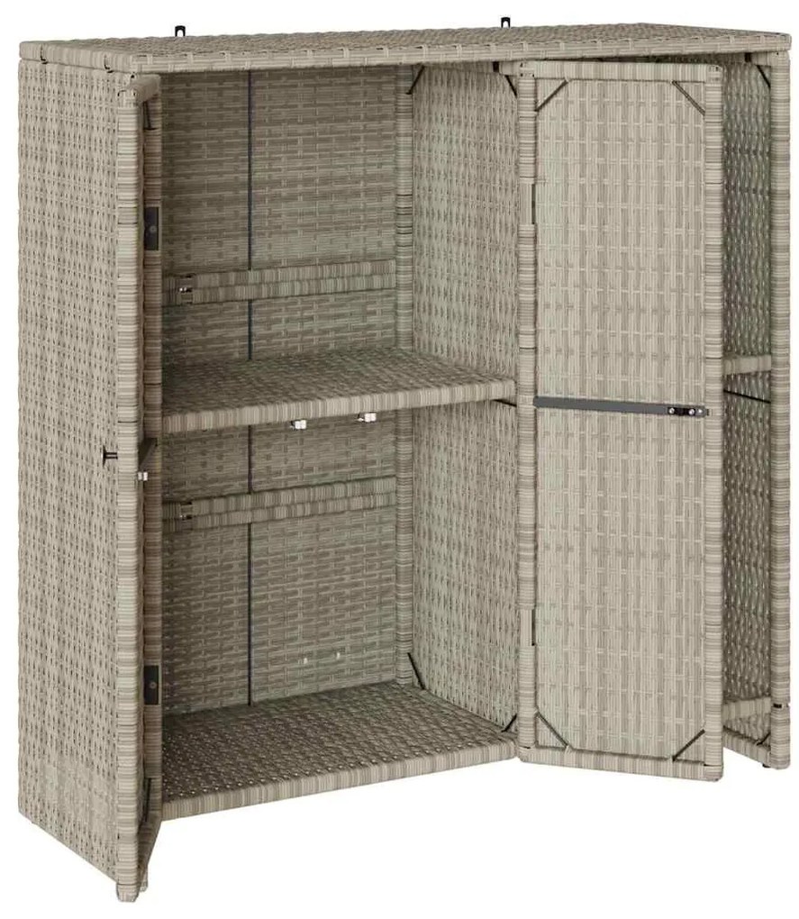 Tárolószekrény tárolóval Világosszürke 100 x 36 x 102 cm Rattan