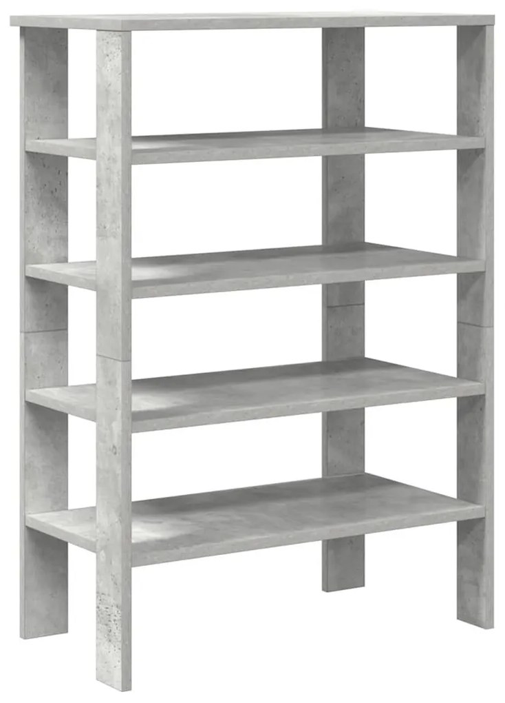 betonszürke szerelt fa cipőtartó 61x32x87,5 cm