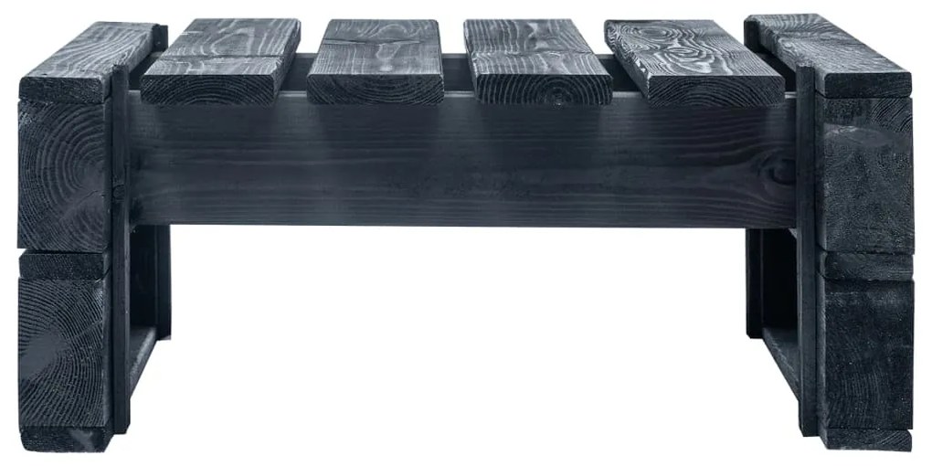 vidaXL fekete fa kerti raklapzsámoly