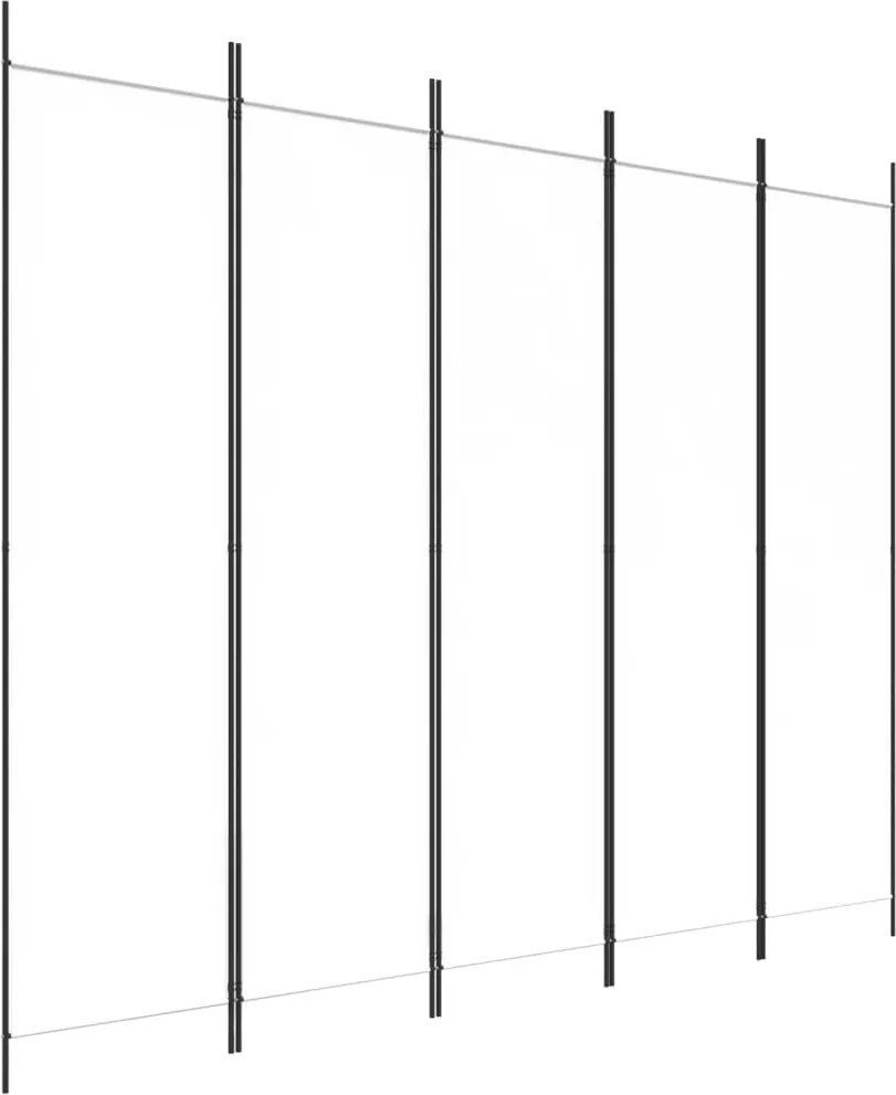 vidaXL fehér 5 paneles paraván 250x200 cm szövet