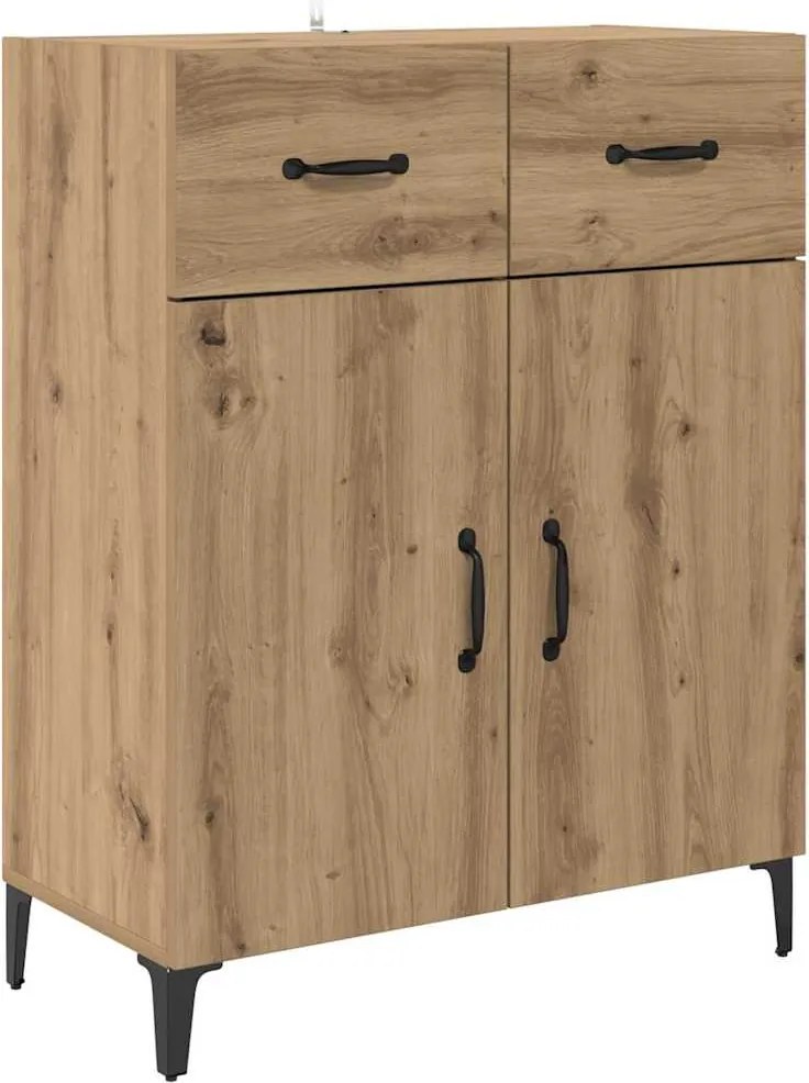 vidaXL Széf fiókkal Artisan tölgy 69,5 x 34 x 90 cm Faanyag