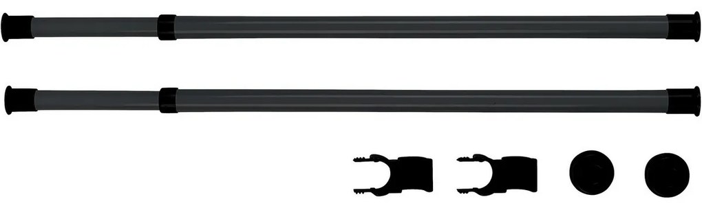 Wenko 2 db Herkules teleszkópos vízszintes rúdszett, fekete