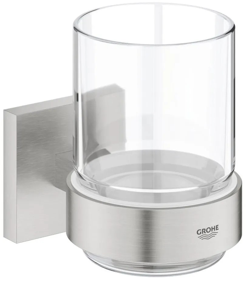 GROHE 41097DC0 - START CUBE pohár tartóval, nemesacél