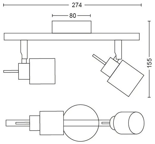 Philips - Spotlámpa MERANTI 2xGU10/35W/230V fehér