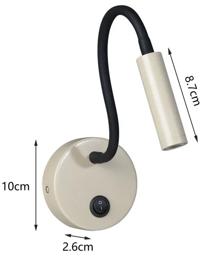 Brilagi - LED Rugalmas fali lámpa MAYA LED/3W/230V 4000K bézs