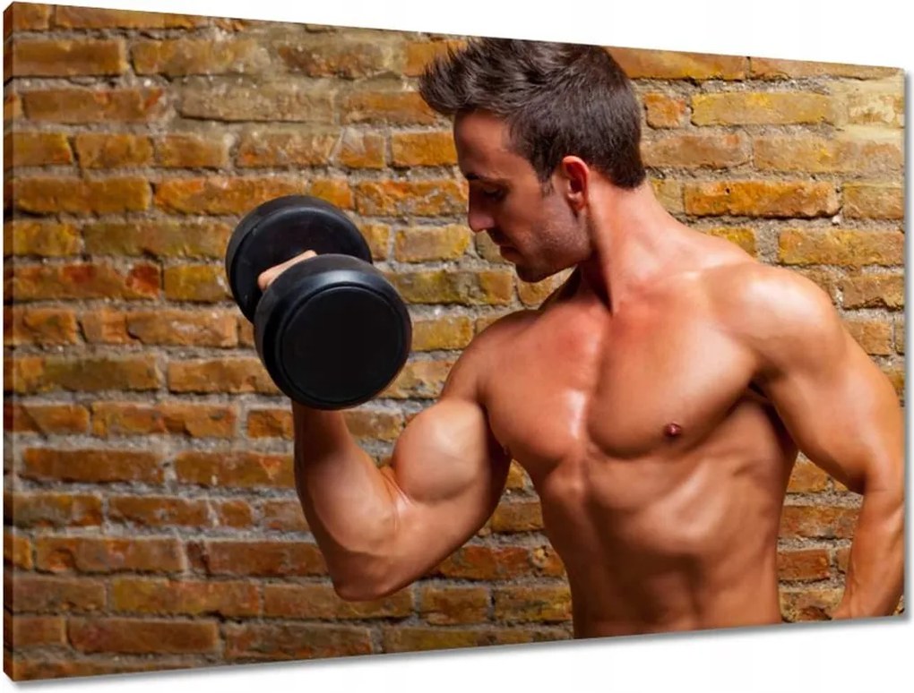 Vászonkép 90x60 Izomgyakorlatok Súlyzó