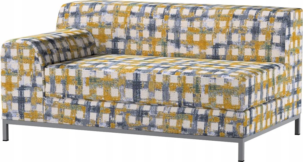 Kramfors 2 személyes balos kanapé huzat Ikea kék-sárga kockás