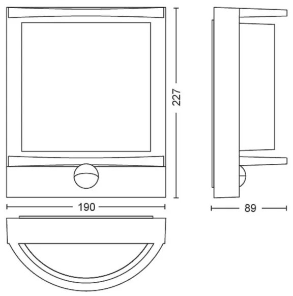 Philips - LED Kültéri fali lámpa érzékelővel SAMONDRA LED/3,8W/230V IP44