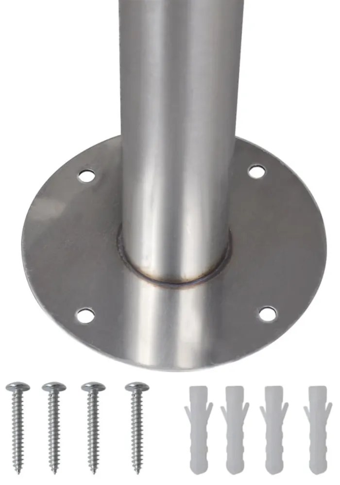 Rozsdamentes acél postaláda állványon