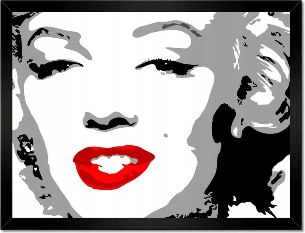 Poszterek keretben 40x30 Marilyn Monroe Piros ajkak Bors