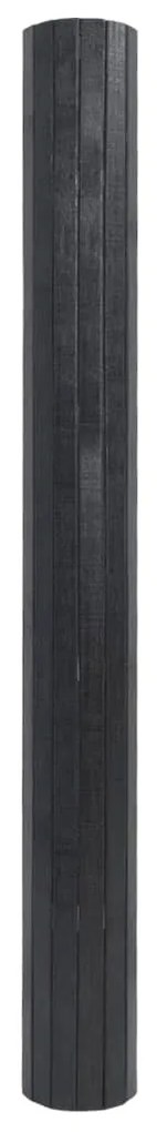 négyszögletű szürke bambusz szőnyeg 100 x 300 cm