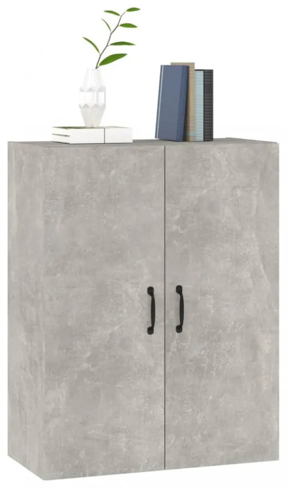 betonszürke szerelt fa függőszekrény 69,5 x 34 x 90 cm