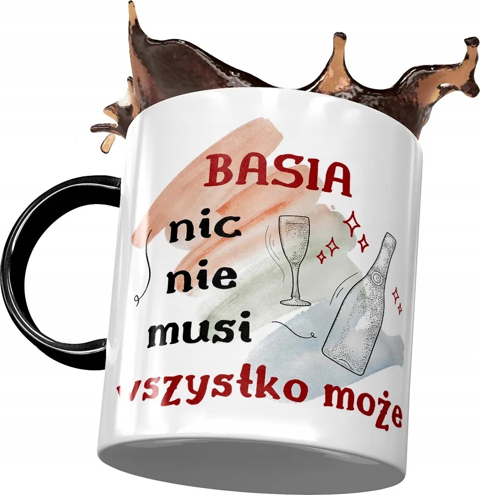 Fekete Bögre Basi Barátnő Feleség Ajándék Nyomtatott Fotóval