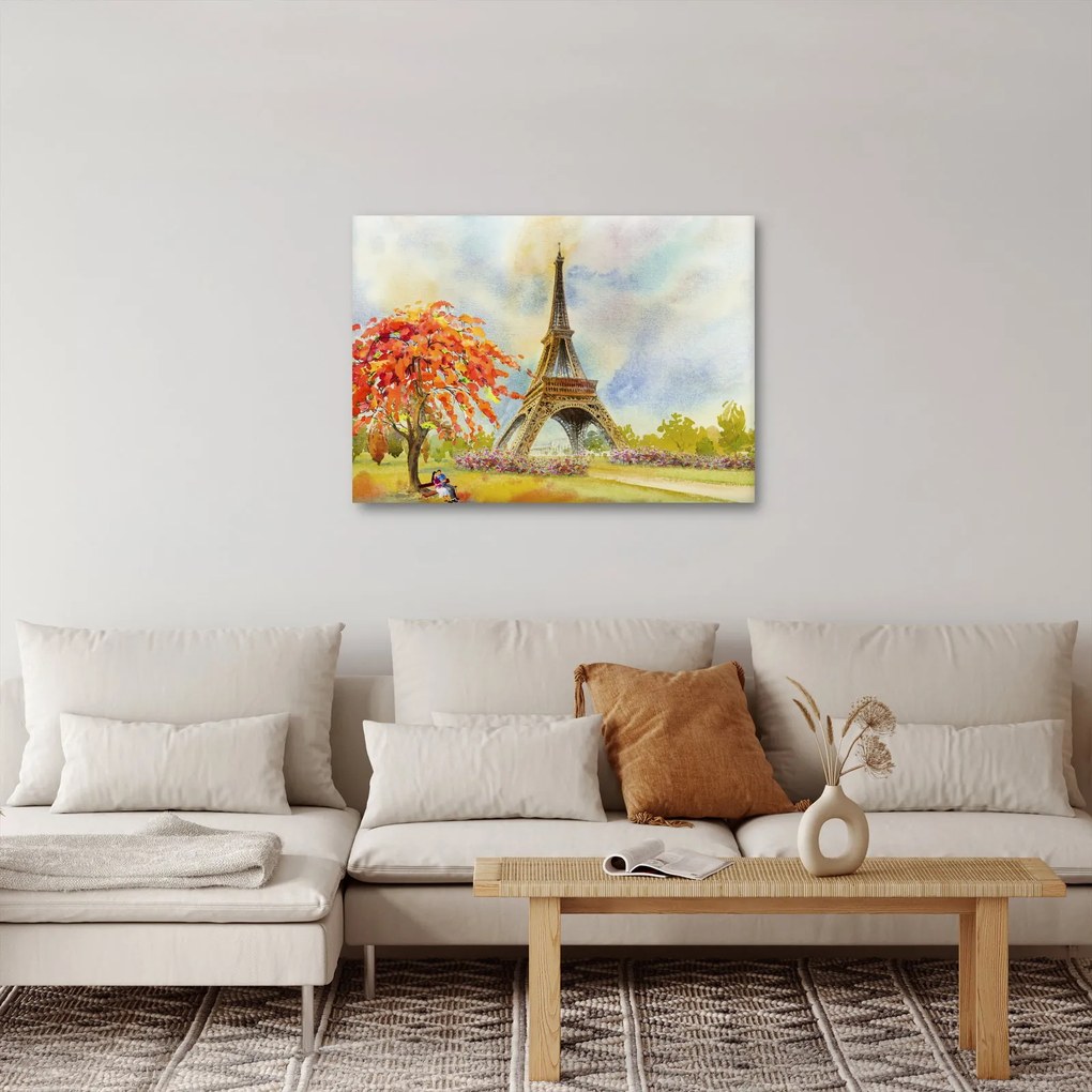 Festett kép az Eiffel-torony (70x50 cm)