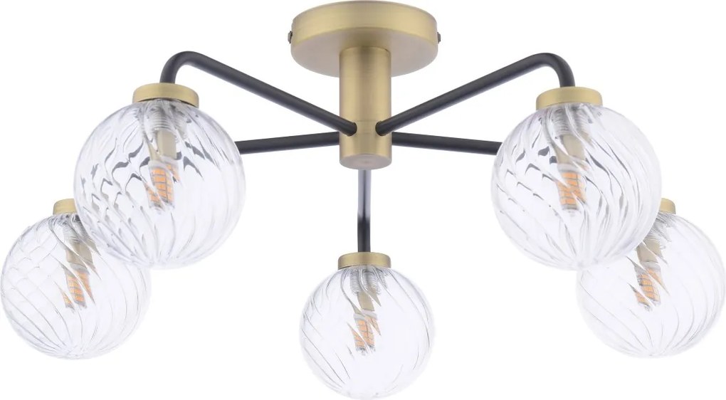 Dar Lighting modern mennyezeti lámpa lainey matt fekete darlai5454-03