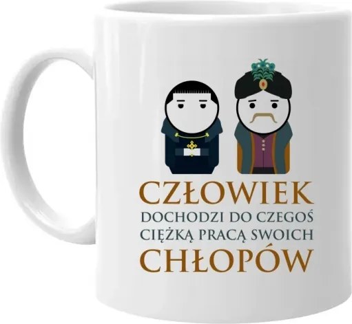 Az ember valami kemény munkával jut el a parasztjaihoz bögre egy rajongónak 1670