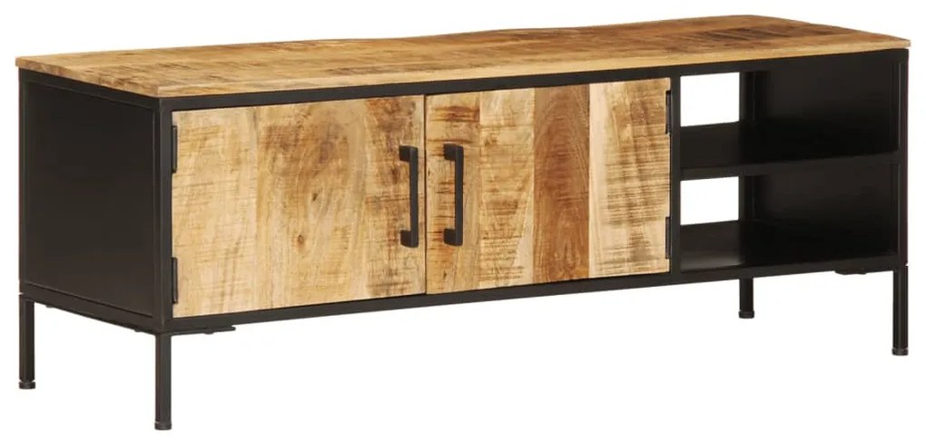 tömör nyers mangófa TV-szekrény 110 x 35 x 40 cm