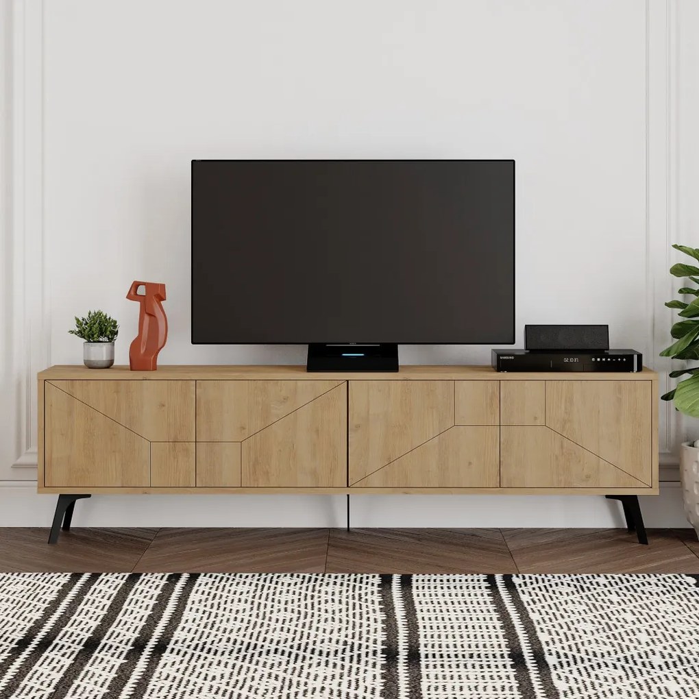 Dune TV-állvány, tölgy, 180 cm