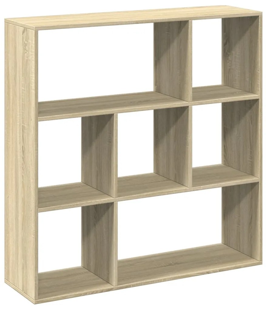 sonoma tölgy szerelt fa elválasztó könyvespolc 102x29x103,5 cm