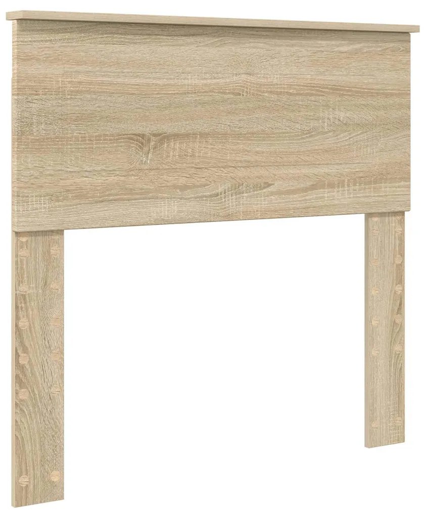 vidaXL Tárolós Ágy fejtámlával Sonoma tölgy 90 x 200 cm Faanyag
