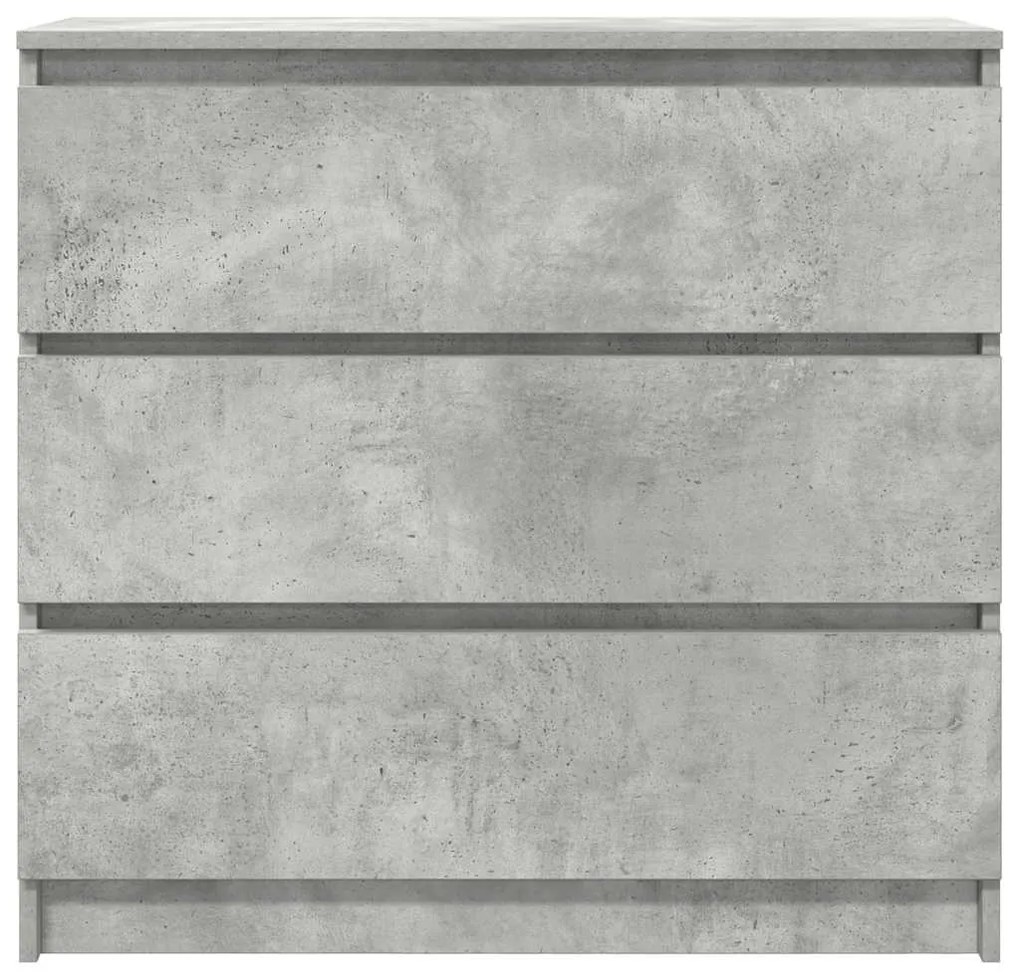 betonszürke szerelt fa tálalószekrény 80x35x76 cm