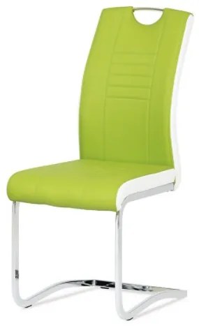 Modern Szánkótalpas Étkezőszék Lime-Zöld Színben Dcl-406