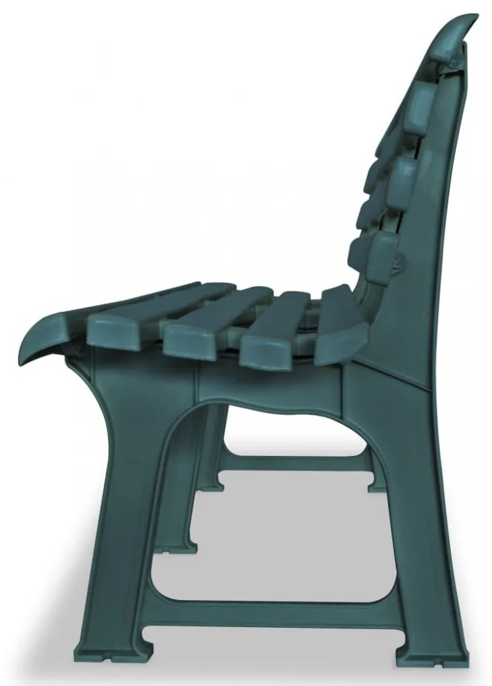 zöld műanyag kerti pad 145,5 cm