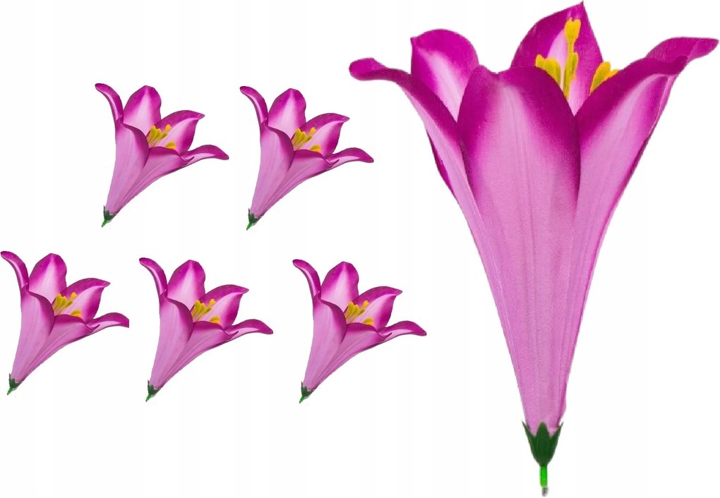 6X Liliom Tubus Művirág Termék fej nagy 16cm Liliom Művirág