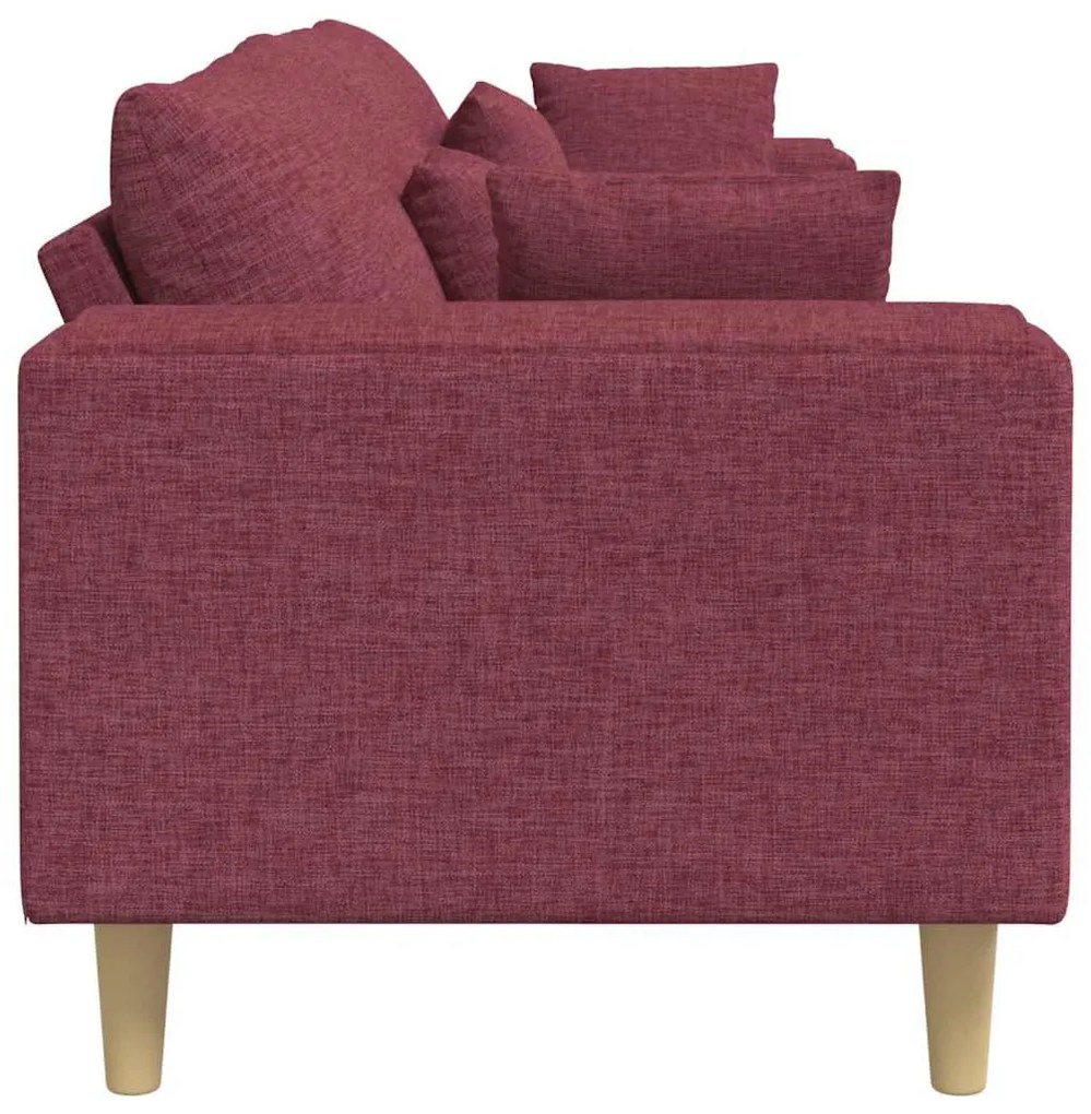 Szövet kanapé párnával Bordó 208 cm szövet