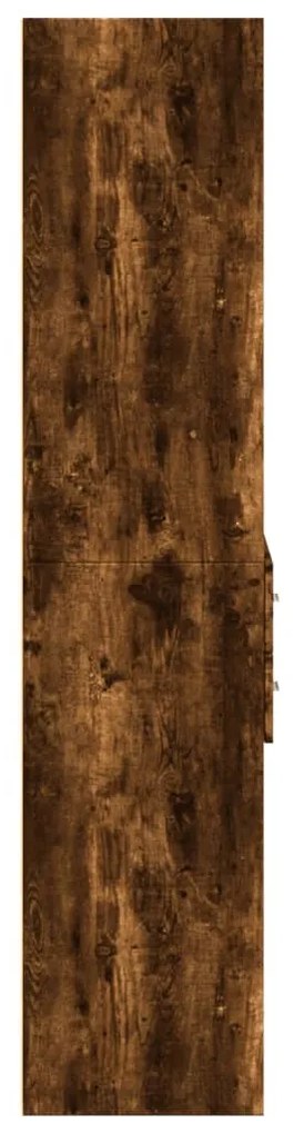 füstös tölgy színű szerelt fa magasszekrény 70 x 42,5 x 185 cm