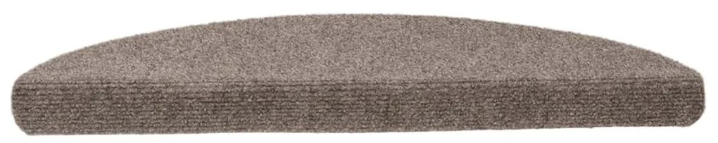 10 db öntapadós lépcsőszőnyeg 56 x 17 x 3 cm bézs félkör alakú